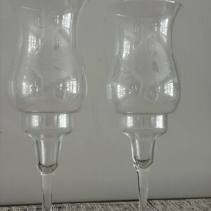 Princess House Heritage Hurricane Lamp & Globe set of 2